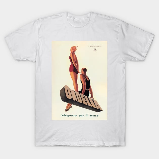 ONDELIA "Elegance for the Sea" 1933 Art Deco Poster Art by Marcello Dudovich T-Shirt by vintageposters
